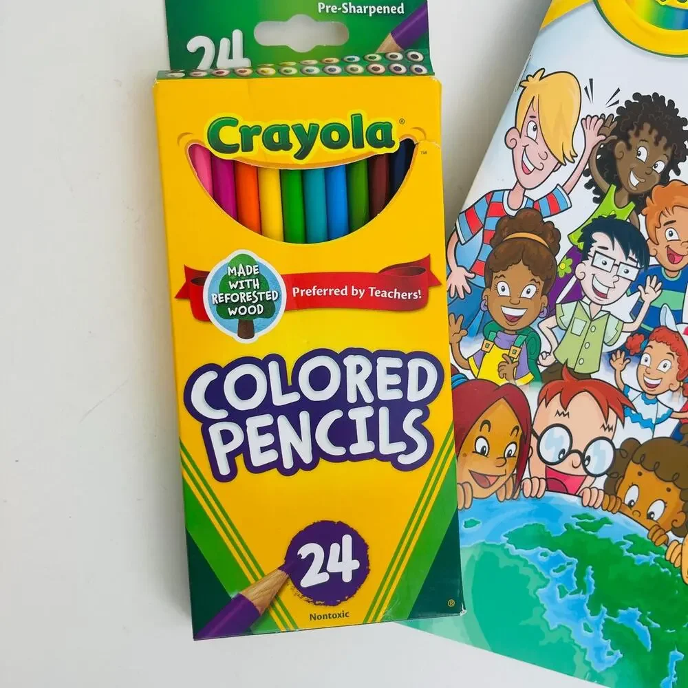 Crayola Colors of the World Coloring & Activity book and Colored Pencils 24 Pack